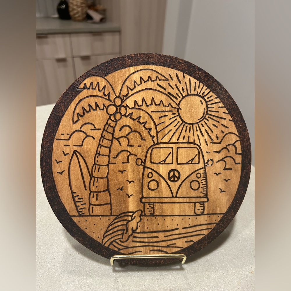 Custom 8”x8” Wood Round Decor